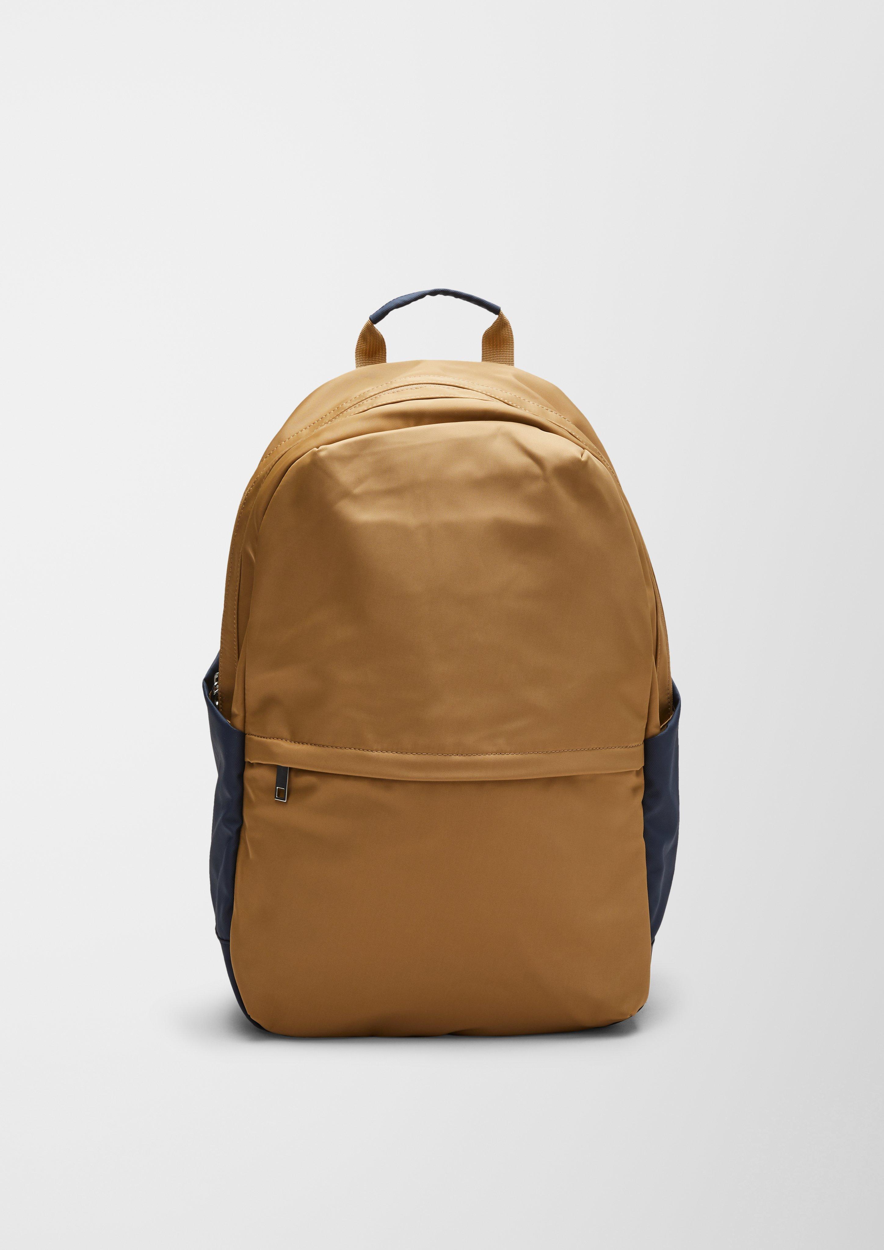 Nylon rucksack with laptop compartment deep blue s.Oliver