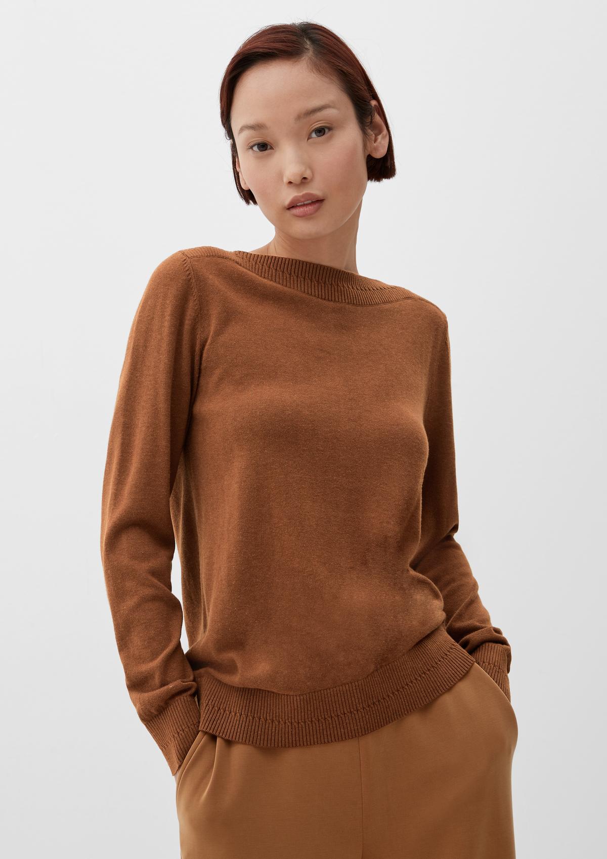 Pullover aus Viskose und Baumwolle - limettengrün | Strickpullover