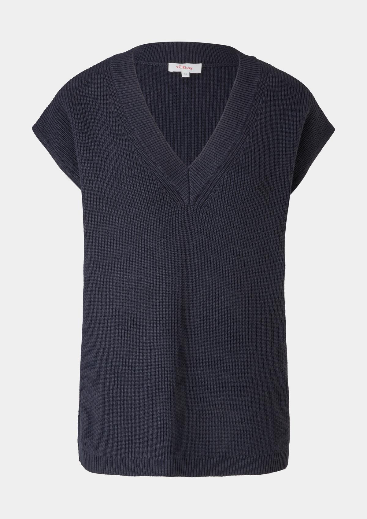 s.Oliver Ribbed sleeveless knitted jumper