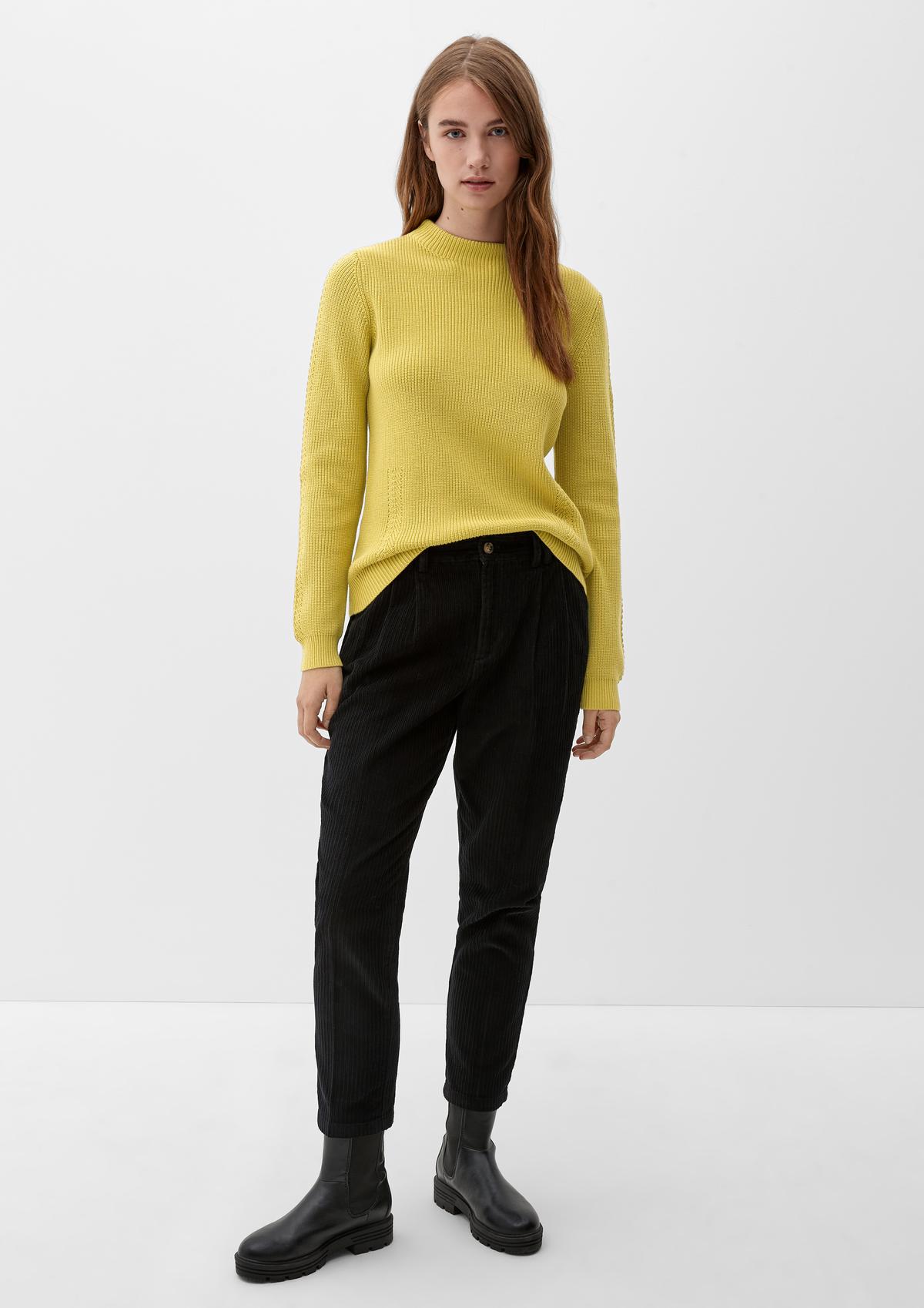 s.Oliver Knitted jumper with a stand-up collar