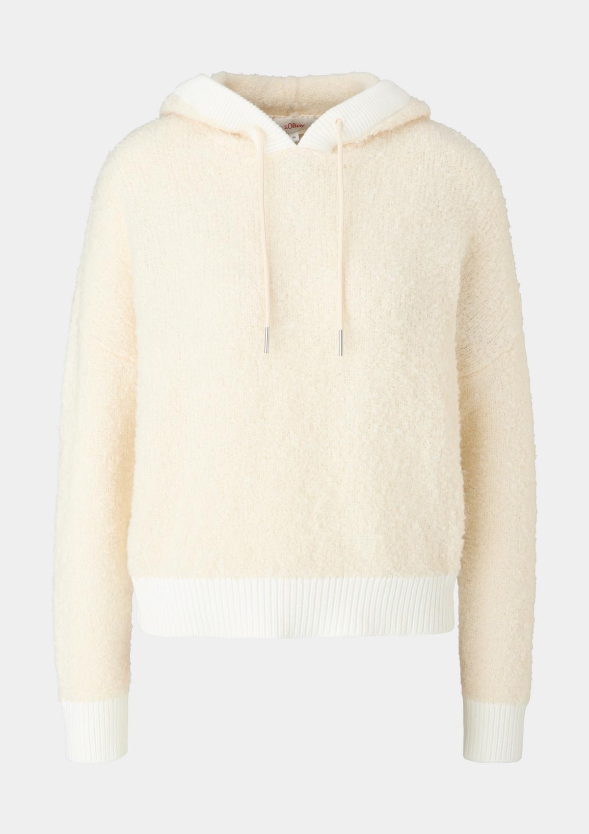 Teddy hoodie with alpaca - beige