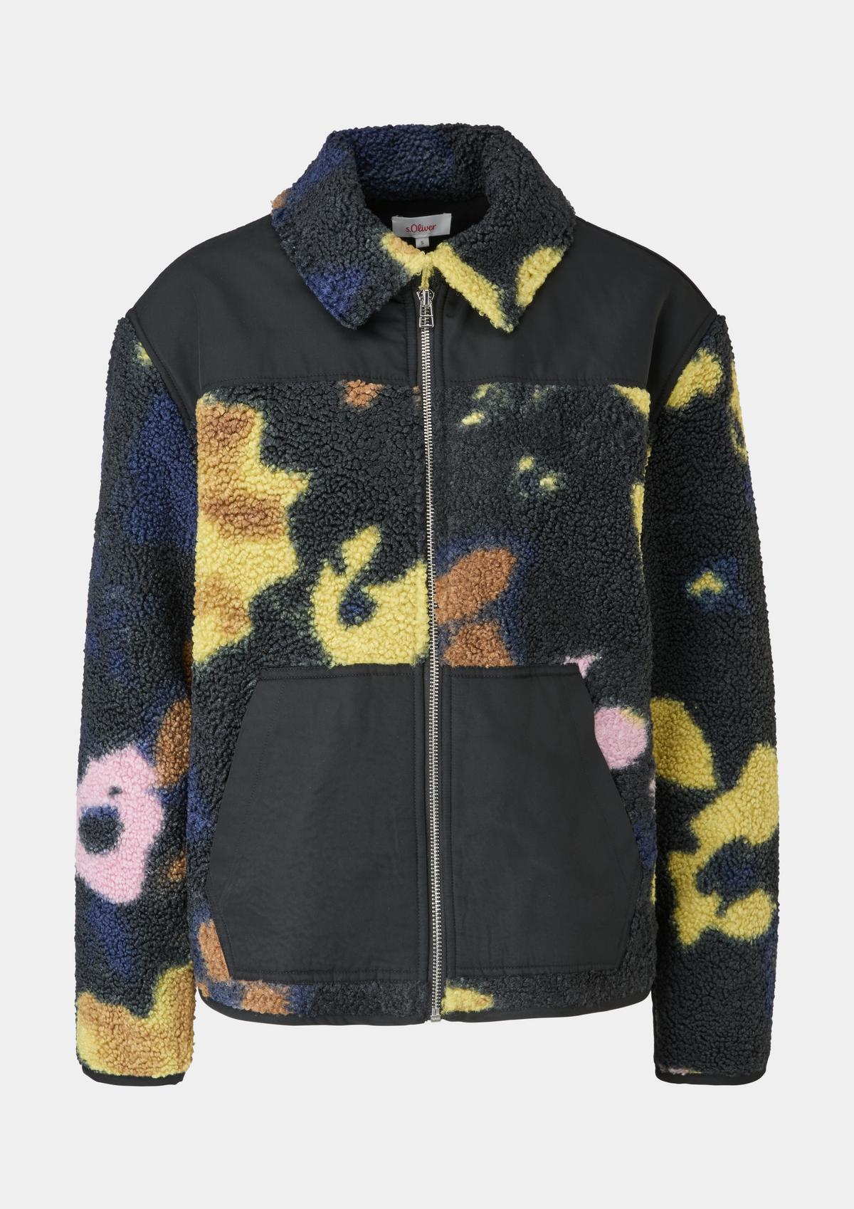 s.Oliver Plush jacket with all-over print