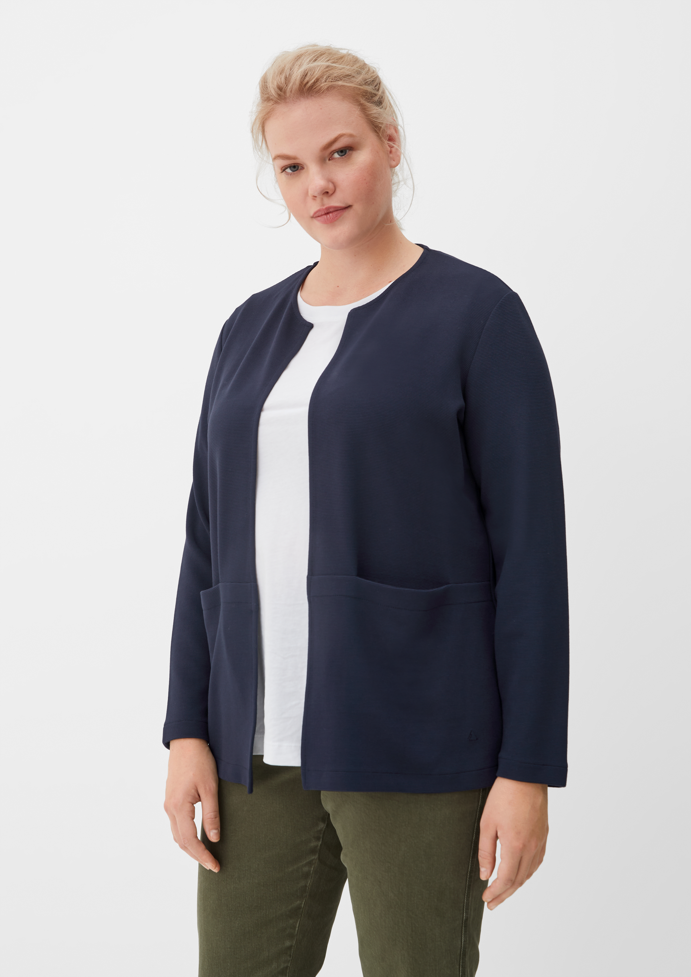 Plus size outlet navy blue cardigan