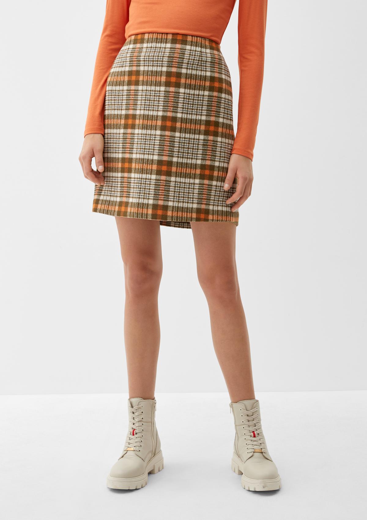 s.Oliver Skirt with a check pattern