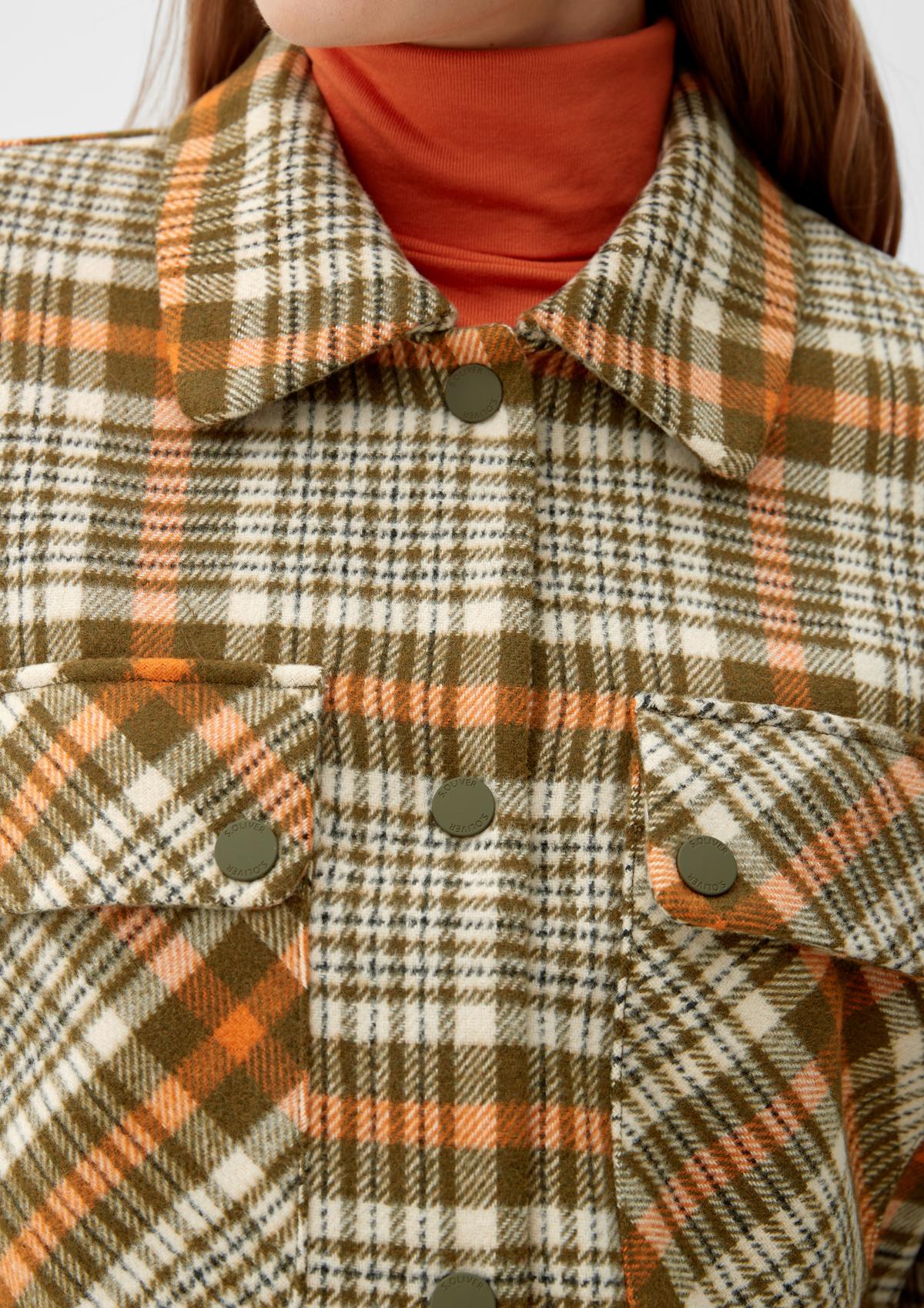 s.Oliver Ženska kratka karirana košulja jakna