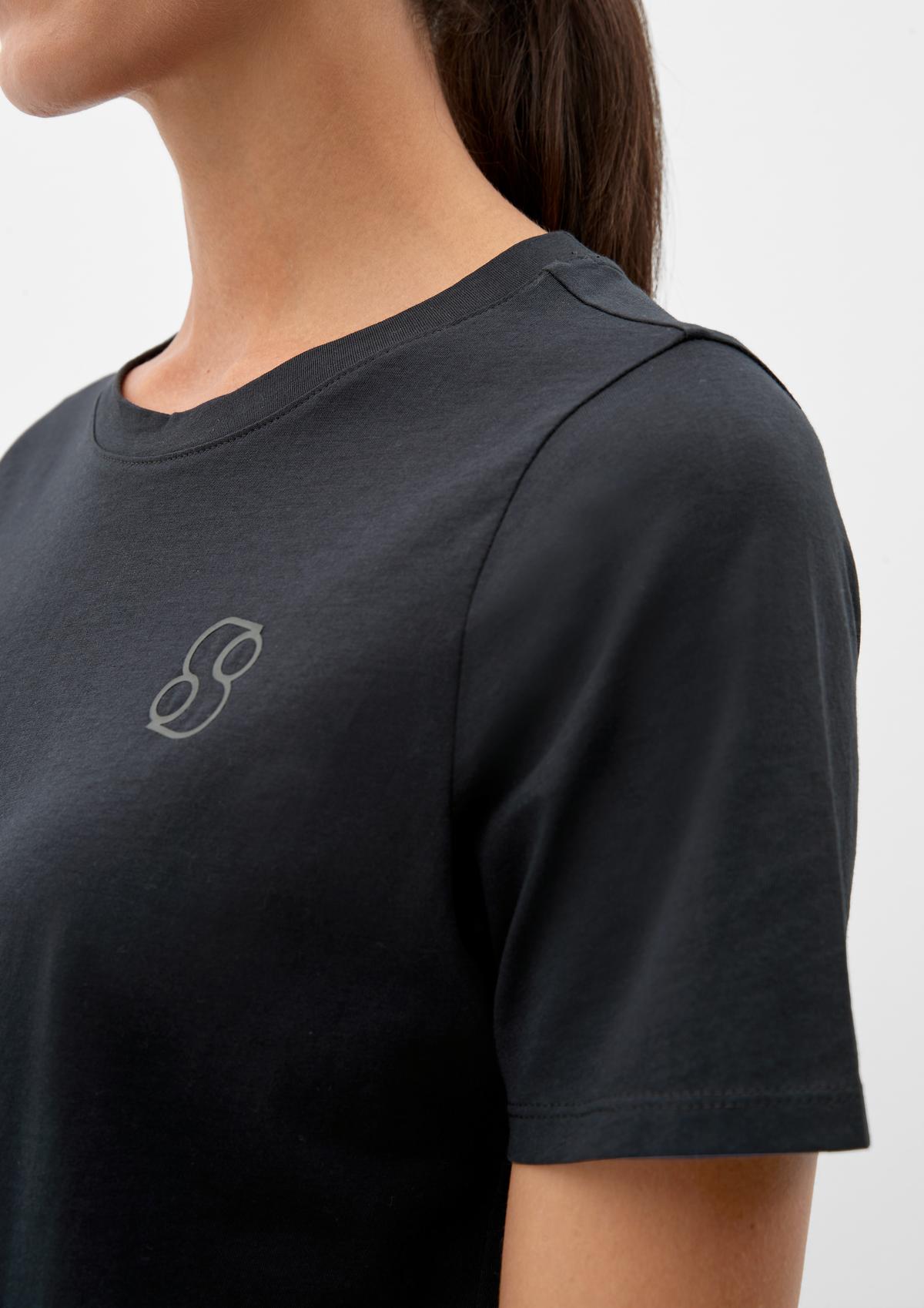 s.Oliver Losjes vallend shirt met logoprint