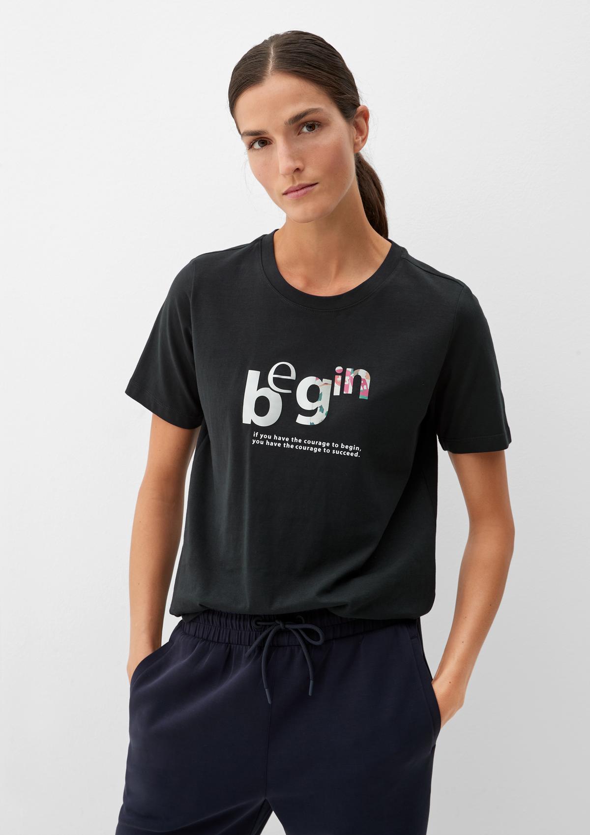 s.Oliver T-shirt with embroidered lettering