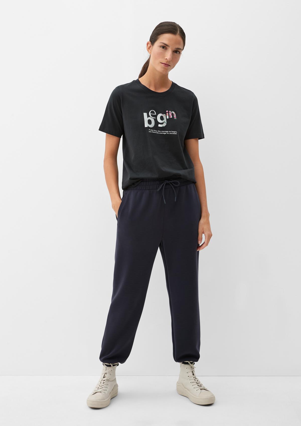 s.Oliver T-shirt with embroidered lettering