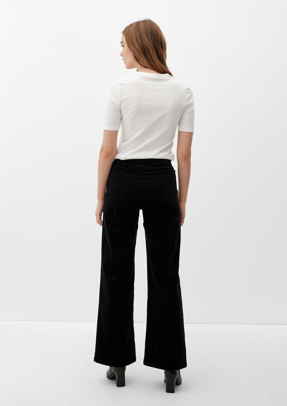 s.Oliver Corduroy trousers with a button placket