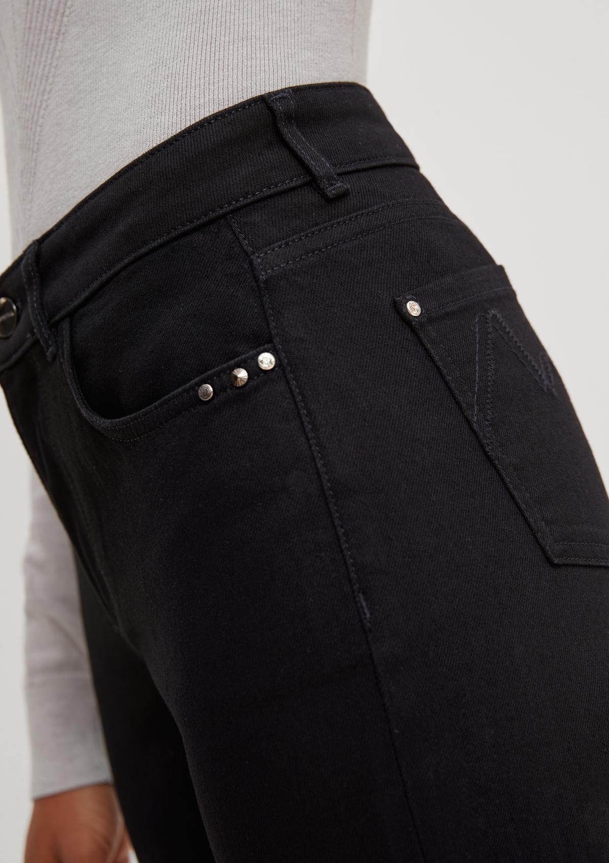 comma Relaxed fit: 7/8-length jeans with decorative gemstones