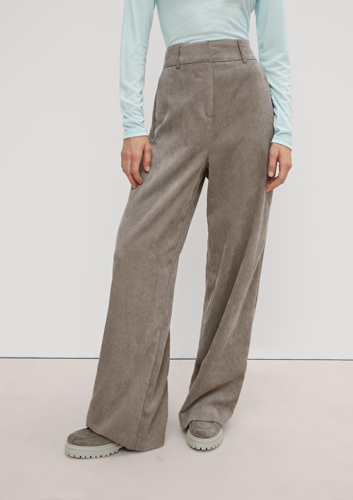 Loose fit: corduroy trousers - pigeon grey | Comma