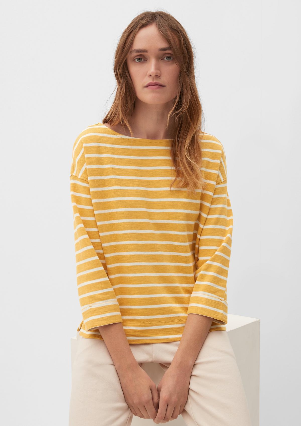 s.Oliver Striped top with woven texture