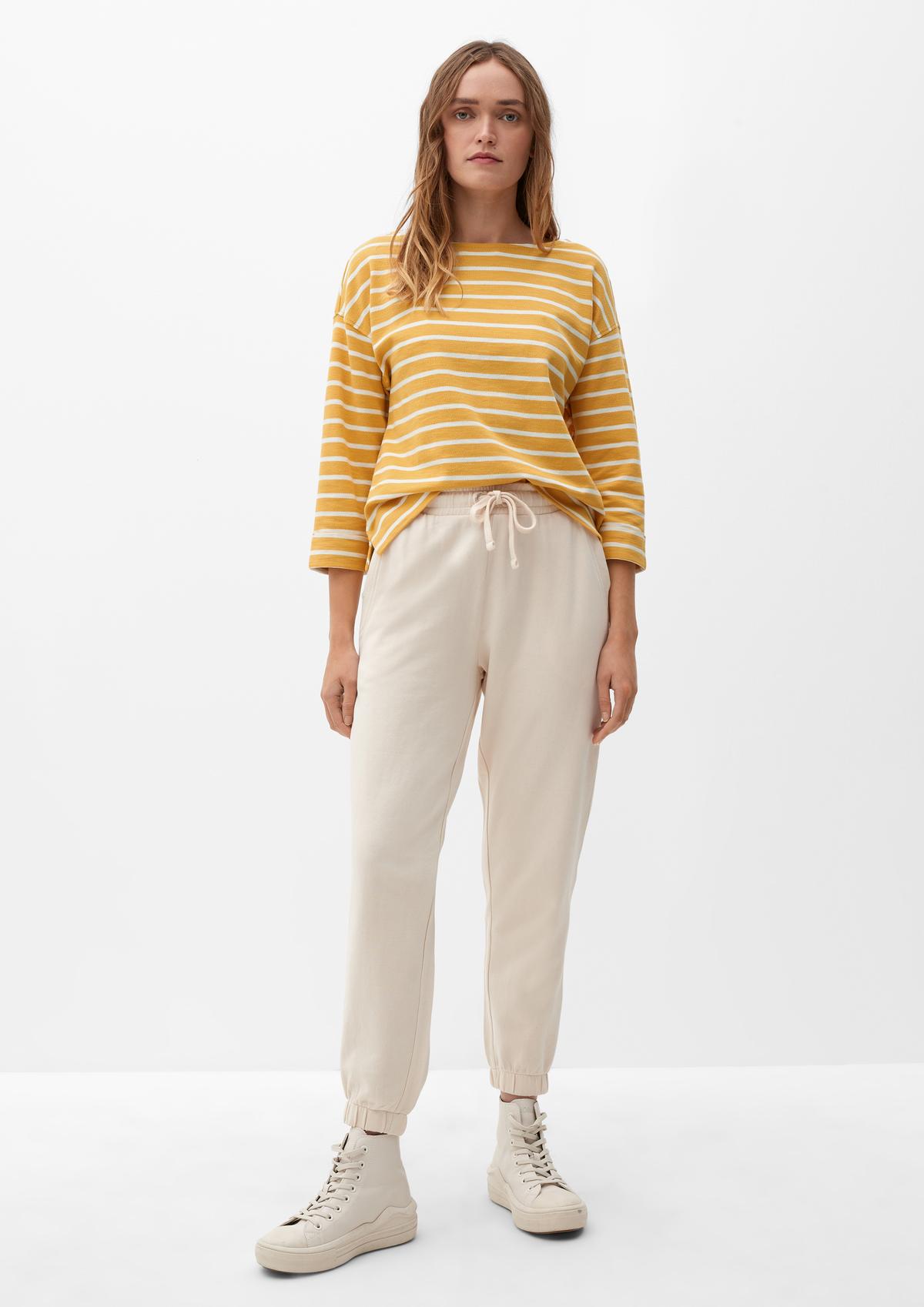 s.Oliver Striped top with woven texture