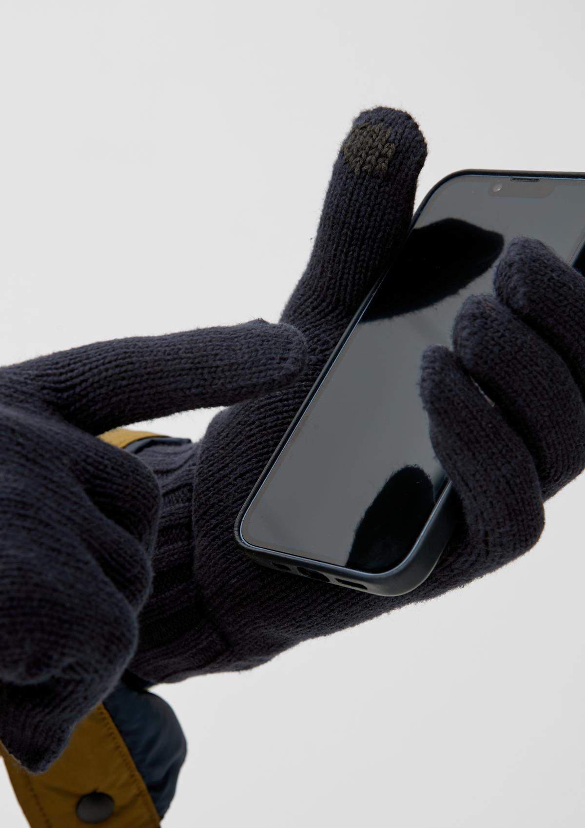 s.Oliver Cotton gloves with a touchscreen function