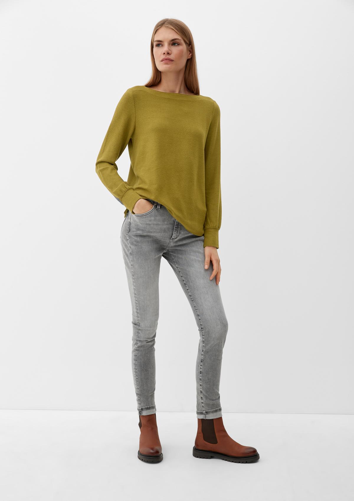 s.Oliver Long sleeve top with a melange finish