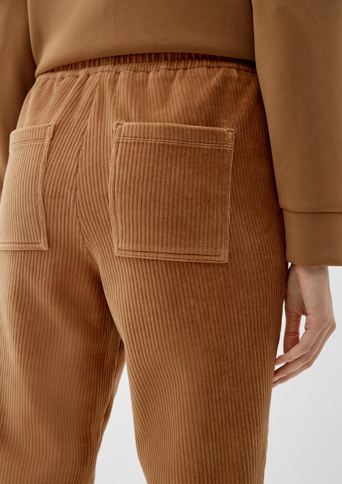 Stretch cotton corduroy trousers - sandstone