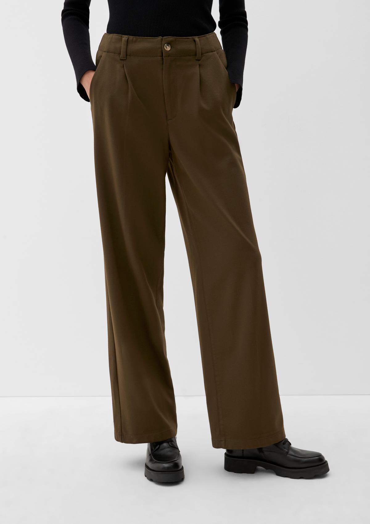 s.Oliver Regular : pantalon à plis de repassage permanents