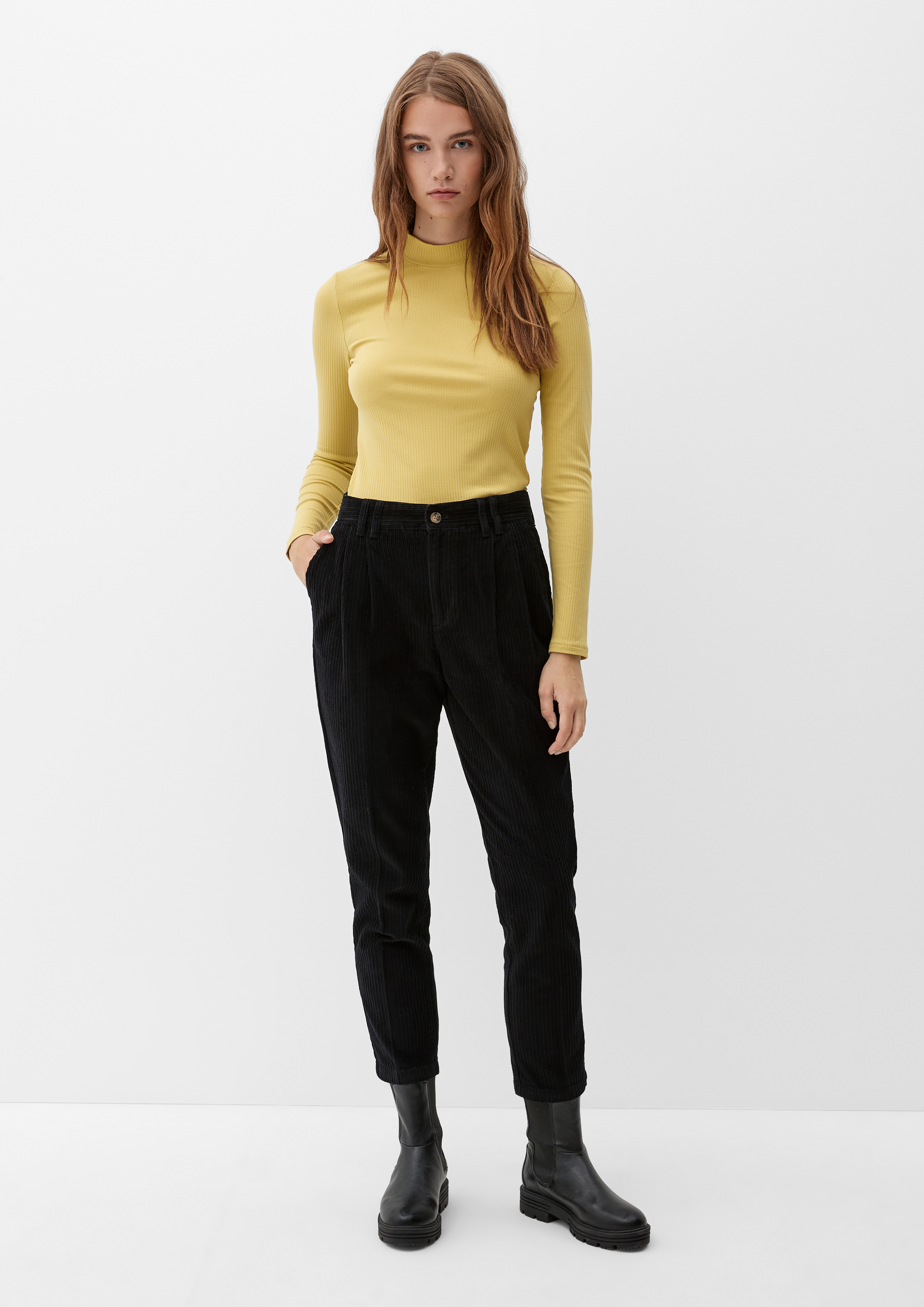 High Waisted Tapered Trousers