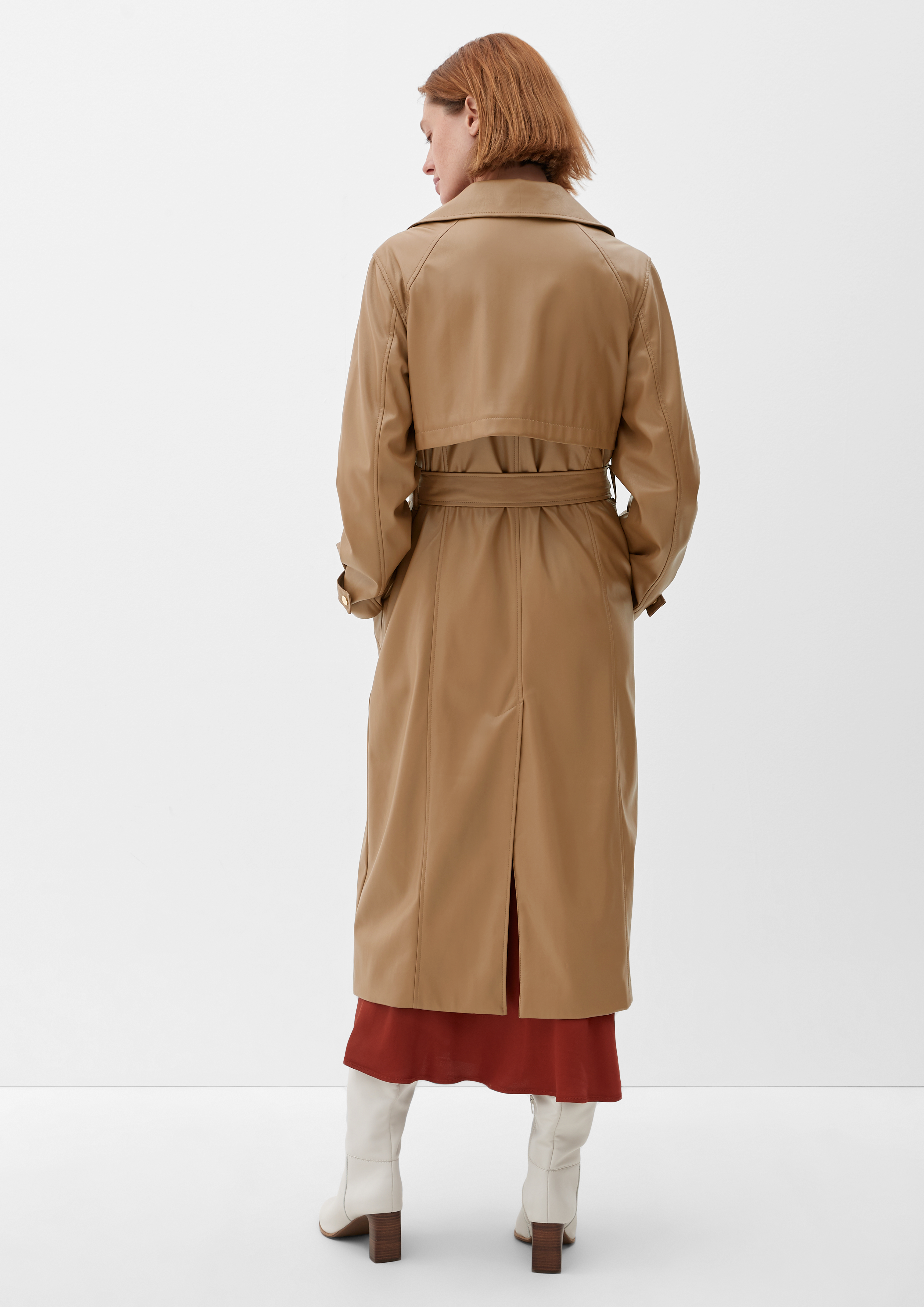 Mantel aus Kunstleder - cognac | s.Oliver