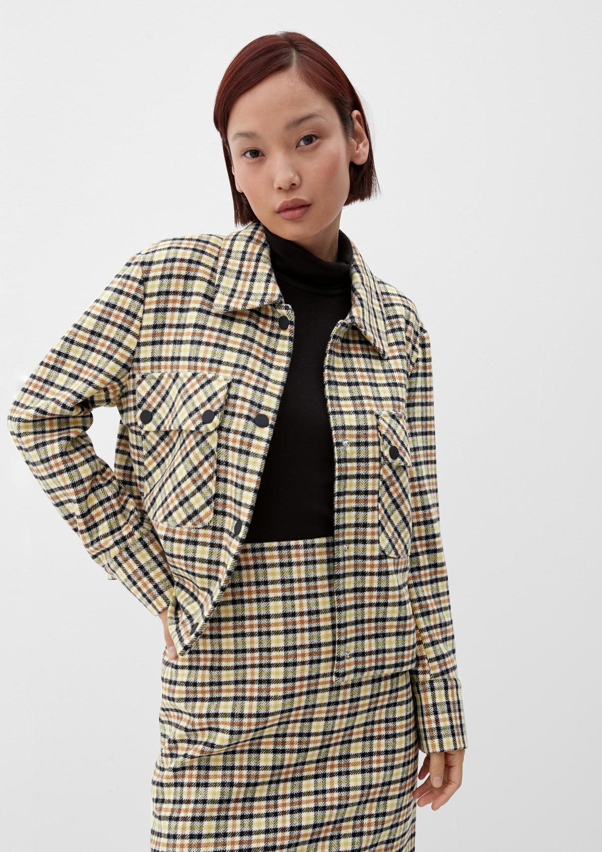 Jacket with a check pattern