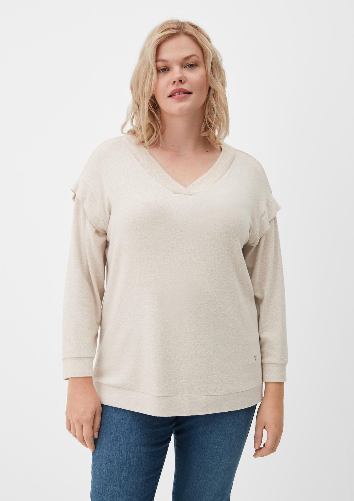 s.Oliver Long sleeve top with layered shoulders