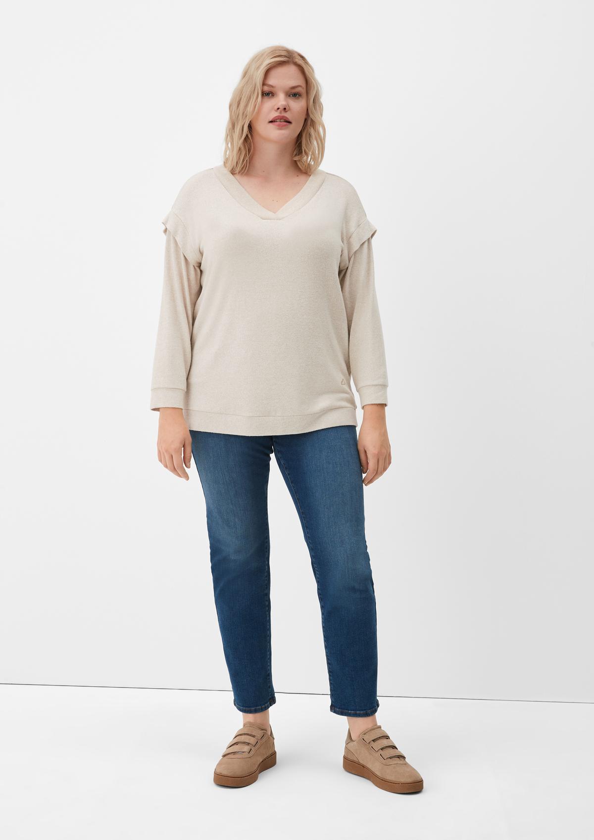 s.Oliver Long sleeve top with layered shoulders