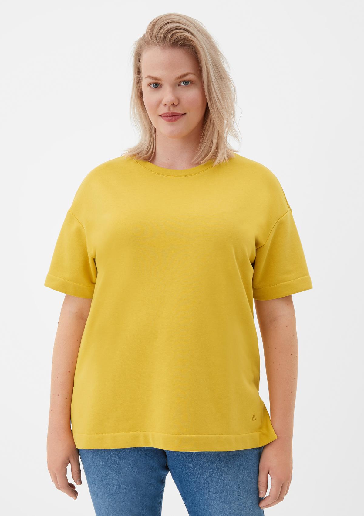 gelb kurzen Sweatshirt mit Ärmeln -