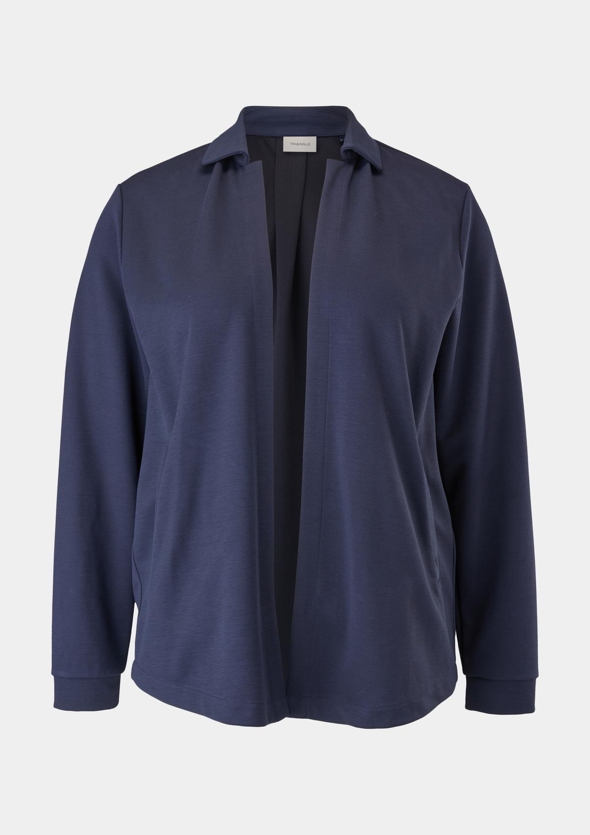 s.Oliver Sweatshirt jacket with a turn-down collar