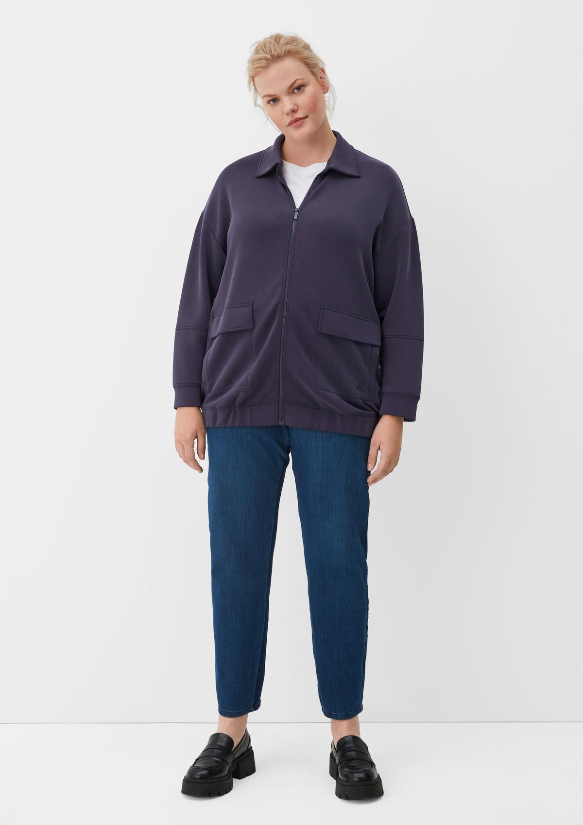 s.Oliver Sweatshirt jacket with flap pockets