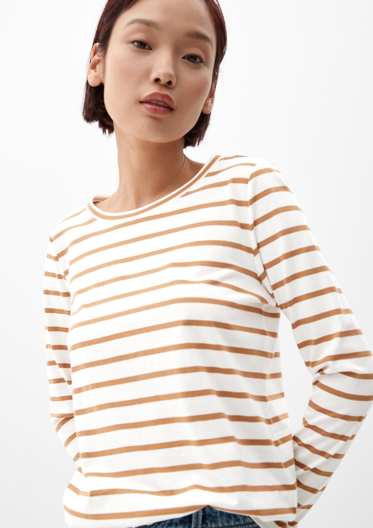 Striped long sleeve jersey top - navy | Shirts