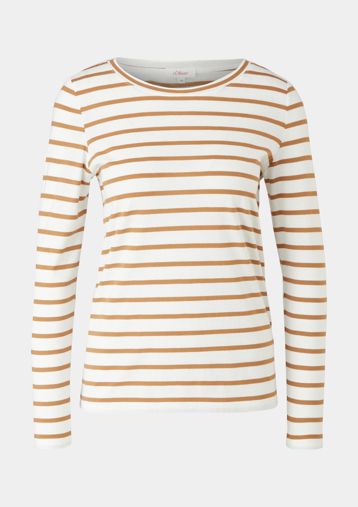Striped long sleeve jersey top - navy | Shirts
