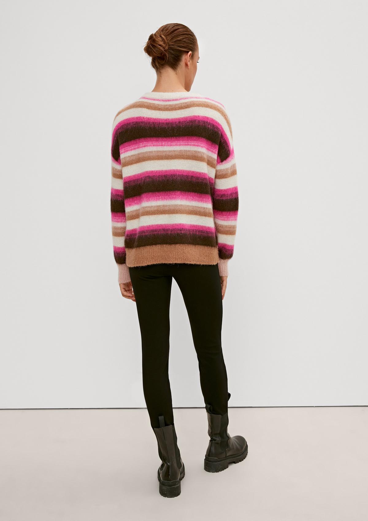 comma Knitted jumper with stripes in graduated colour