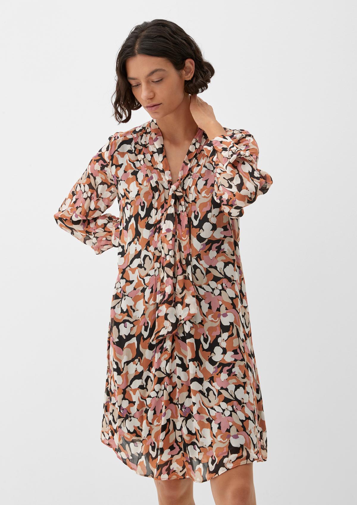 s.Oliver Chiffon dress with pintuck pleats