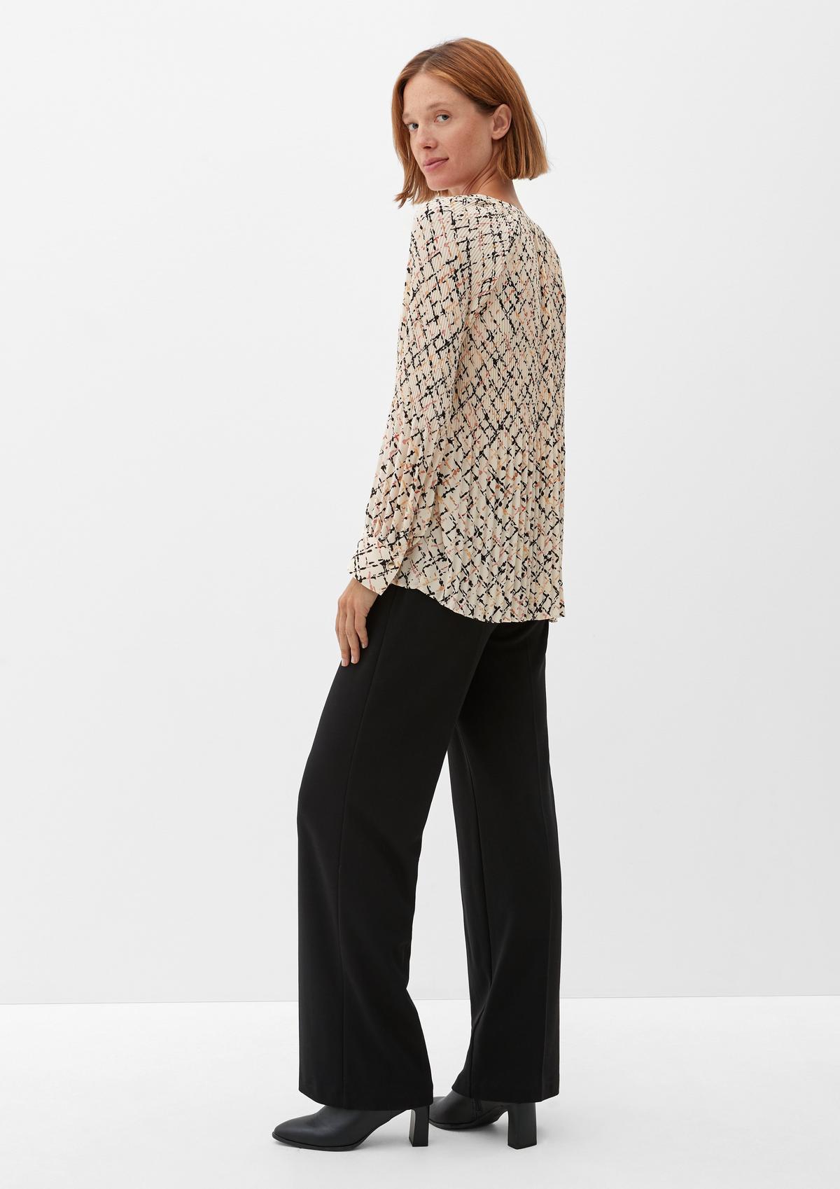 s.Oliver Pleated blouse with a print