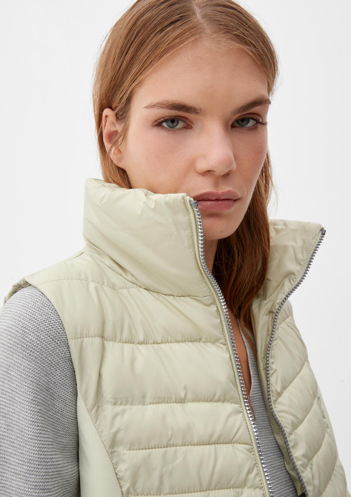 s.Oliver Quilted body warmer with a softshell insert
