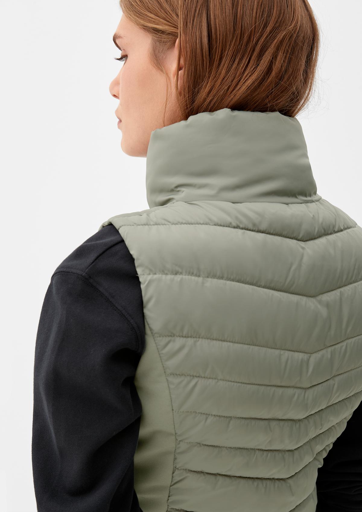 s.Oliver Quilted body warmer with a softshell insert
