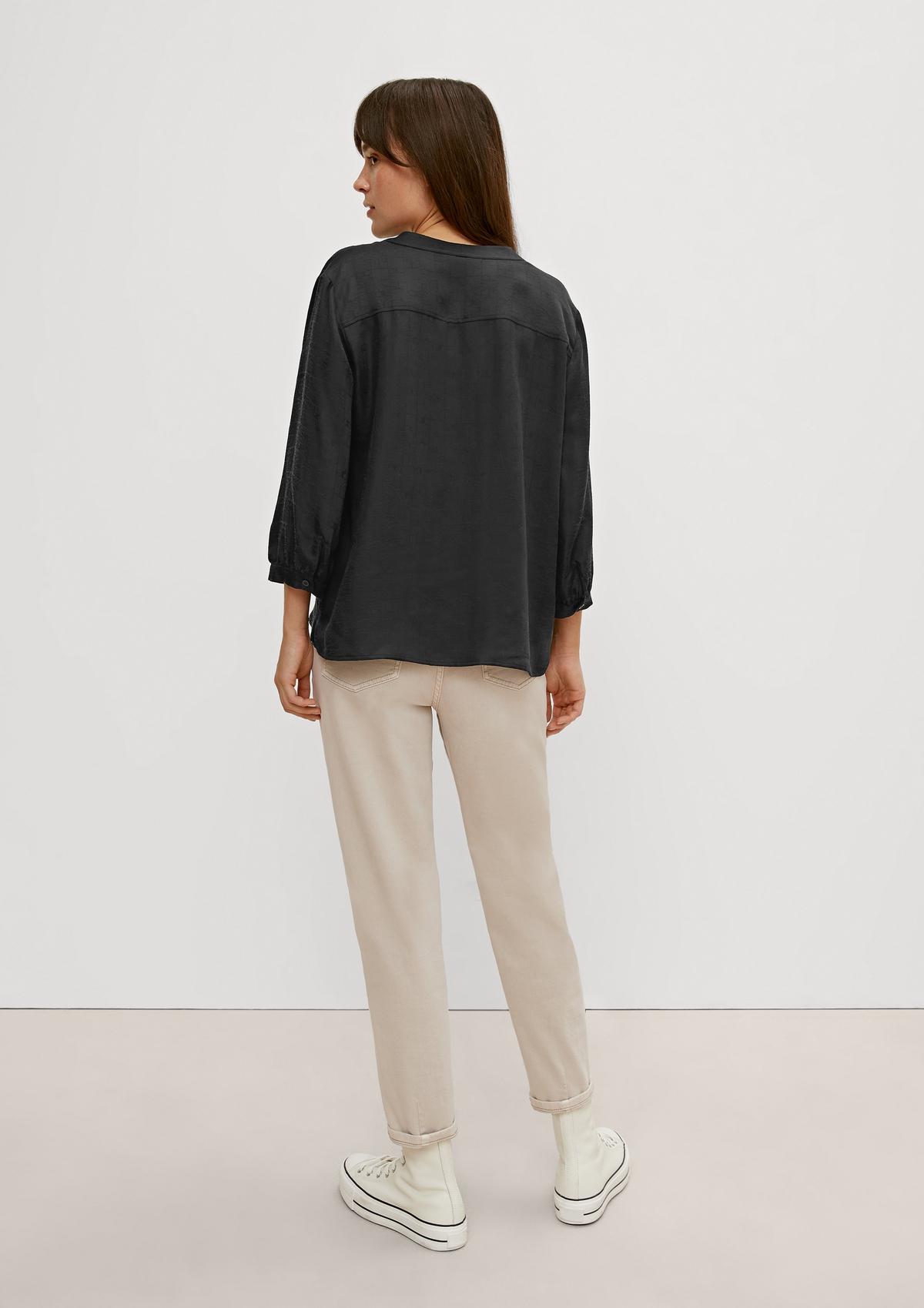 comma Blouse with a jacquard texture
