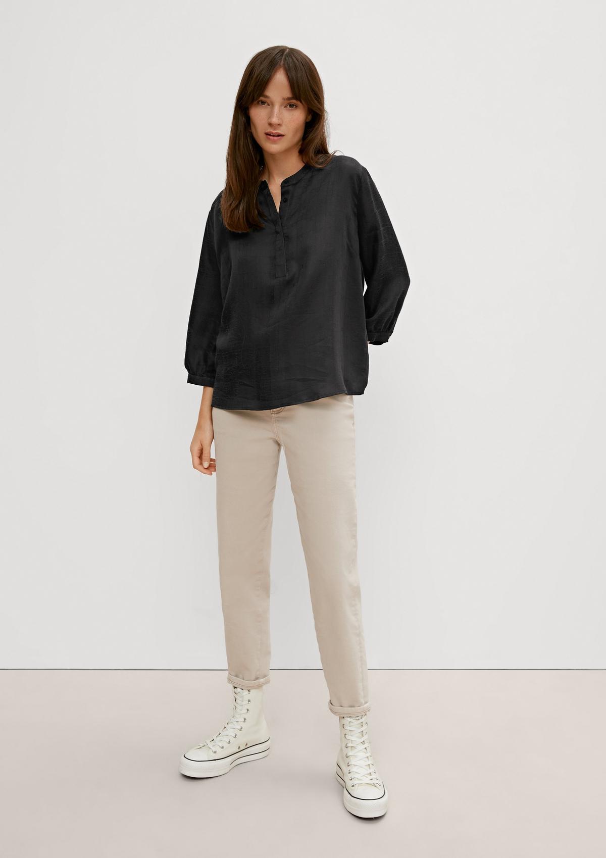 comma Blouse with a jacquard texture
