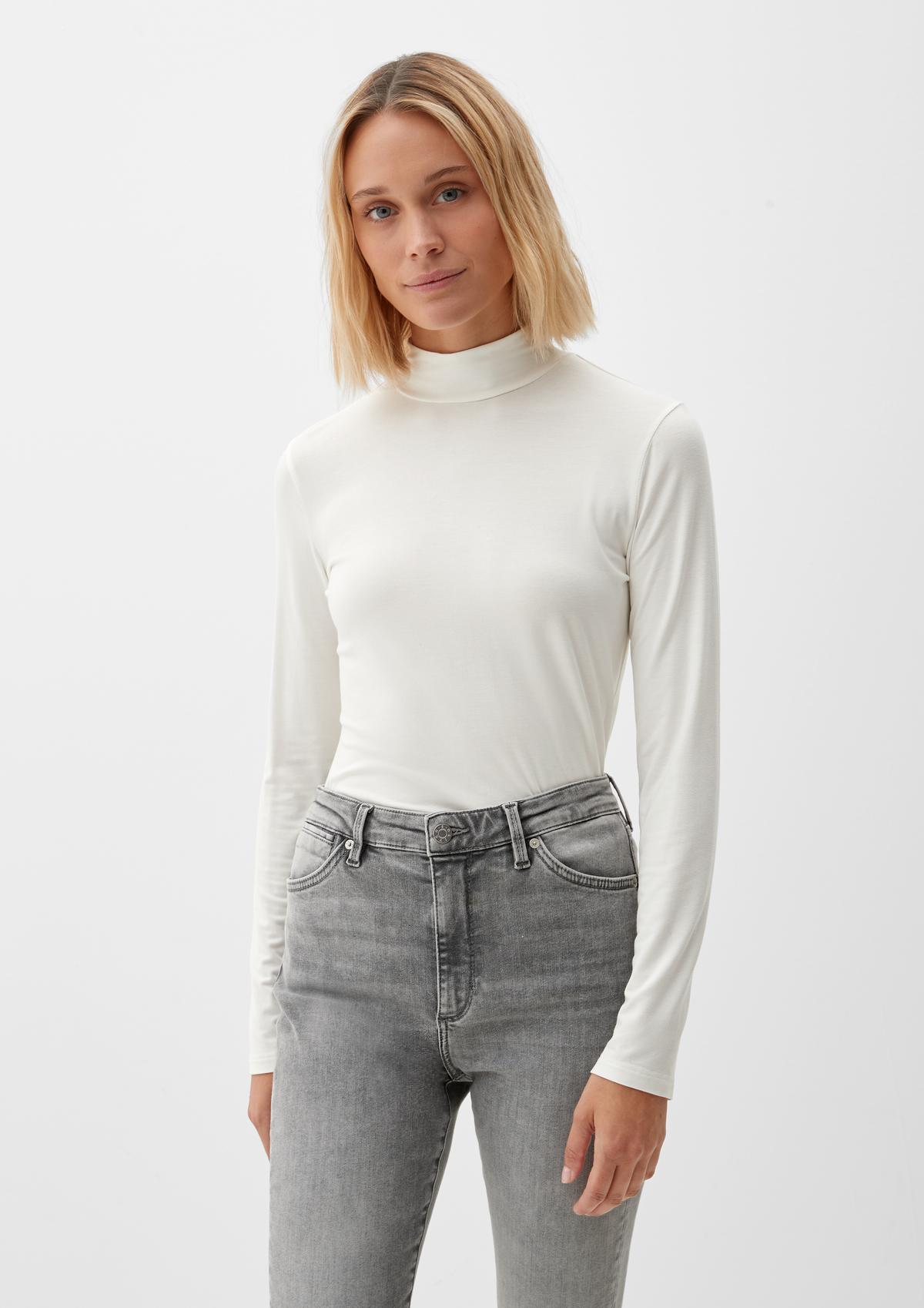 Long sleeve top in stretch viscose