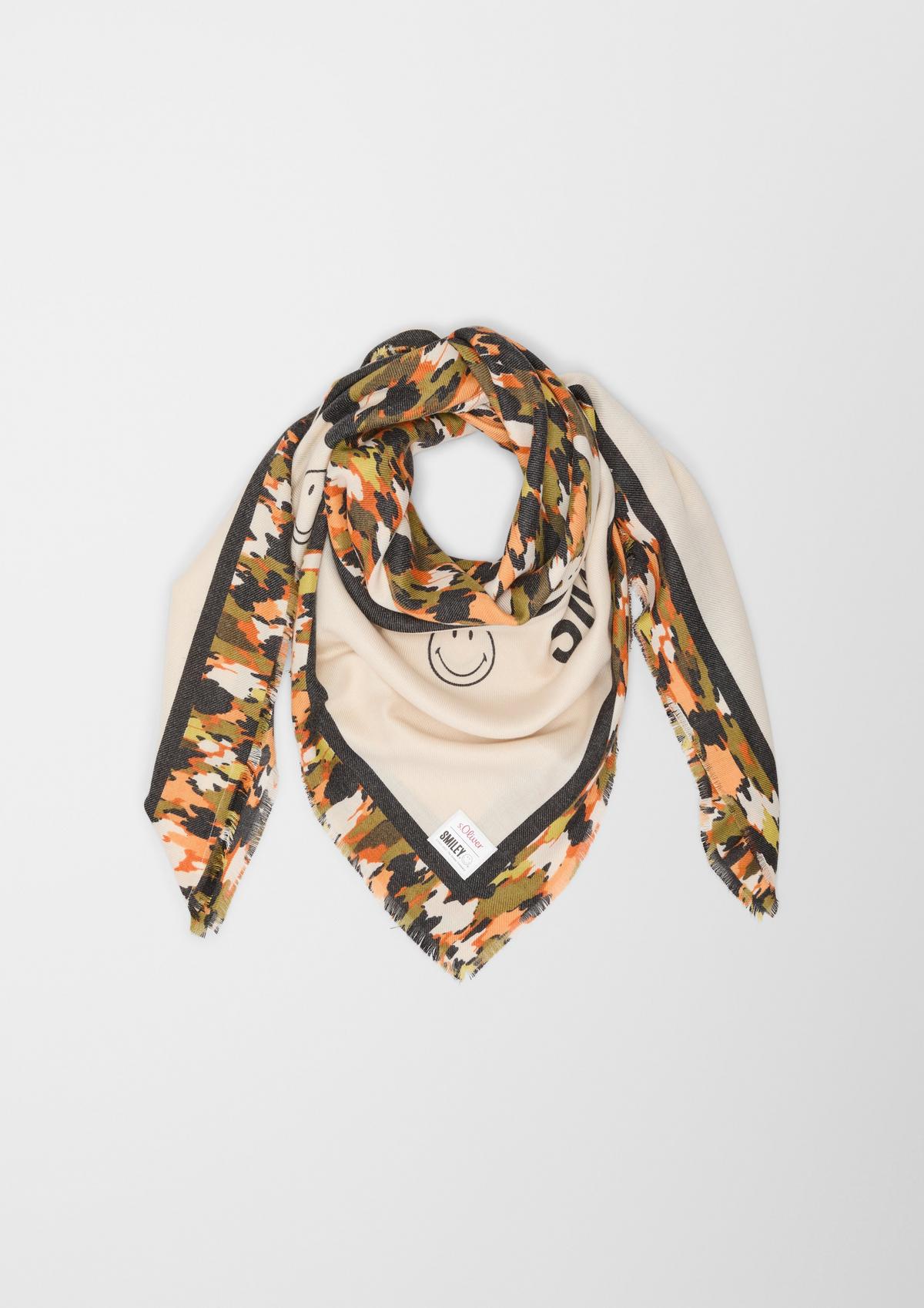 s.Oliver Woven scarf with a Smiley® motif