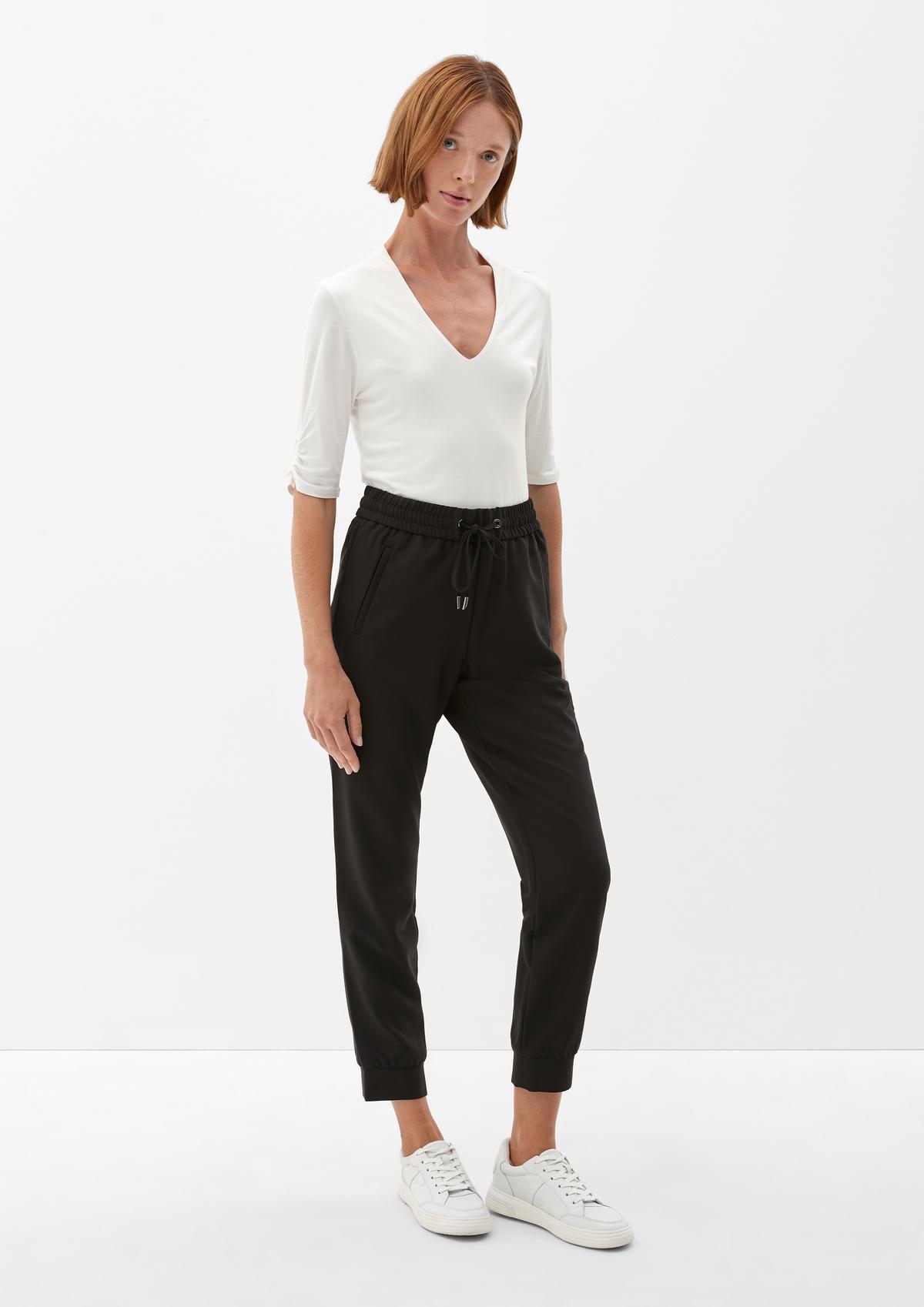 s.Oliver Viscose crêpe trousers