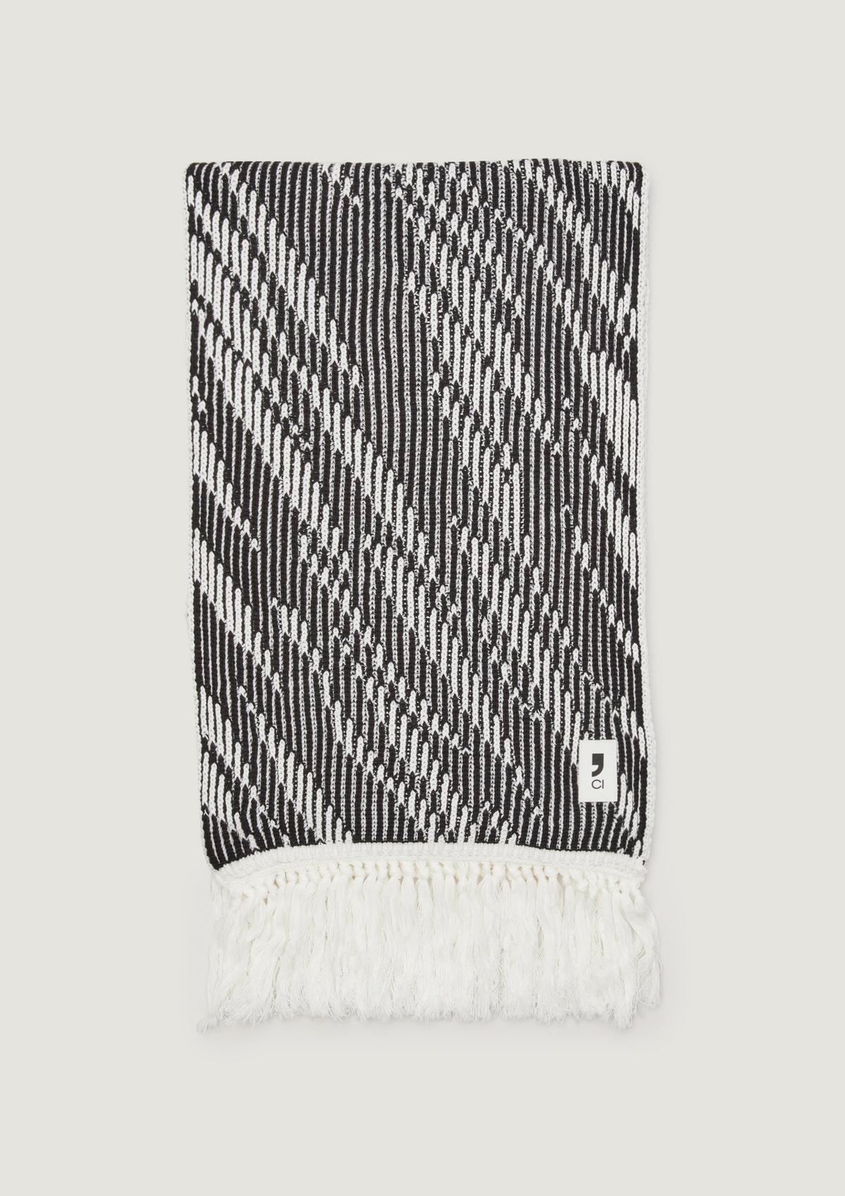comma Baumwoll-Schal mit Zebramuster