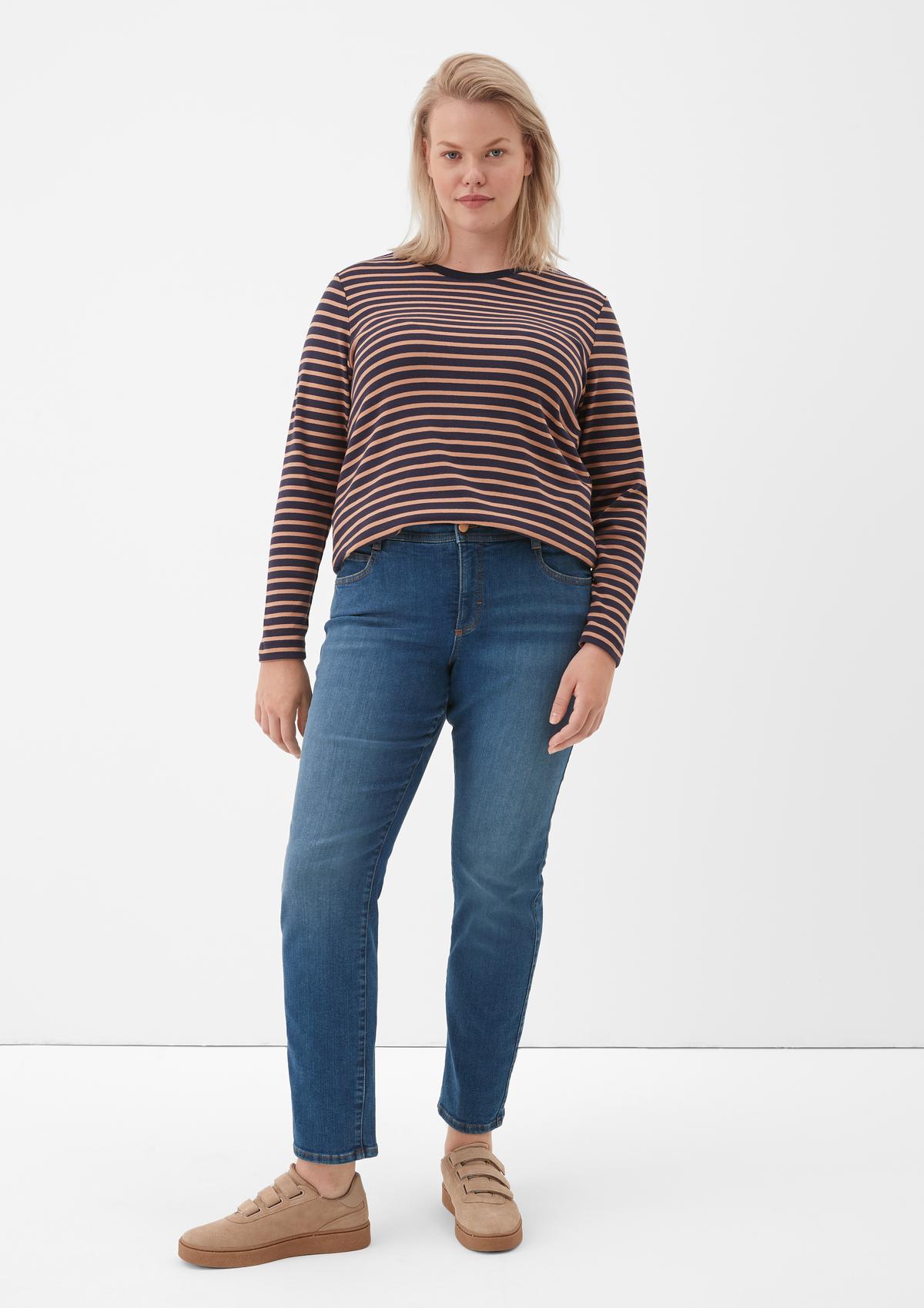 s.Oliver Slim fit: jeans with a vintage garment wash