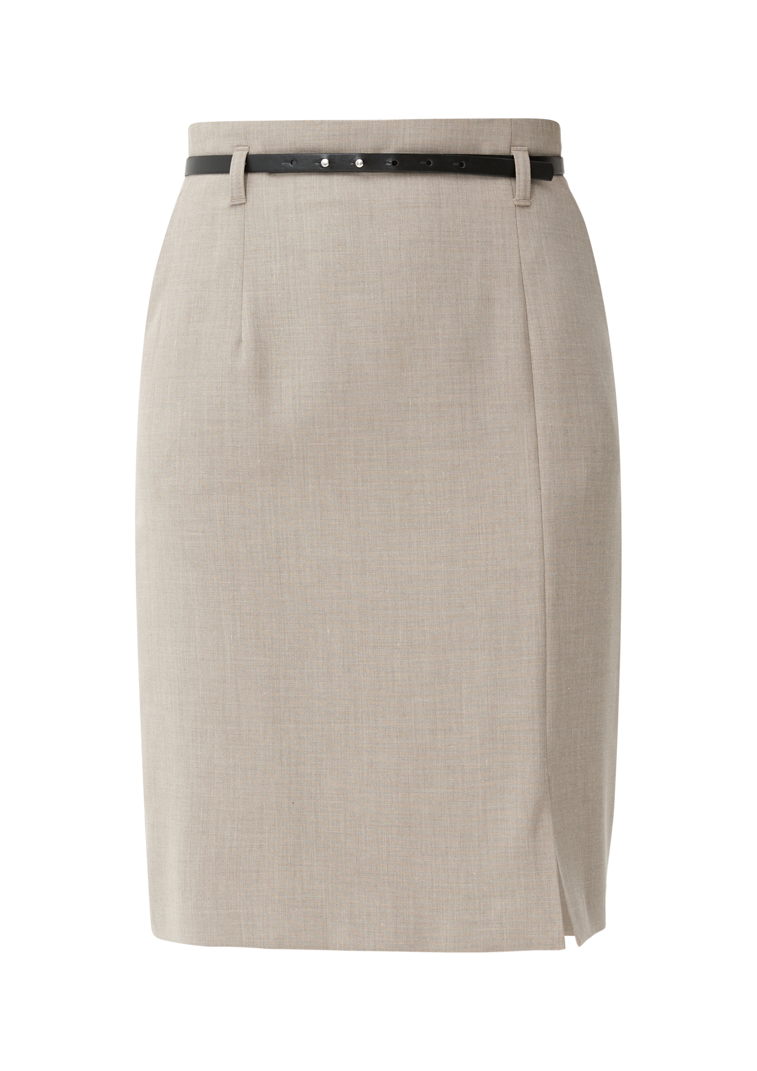 s.Oliver - Bleistiftrock mit Gürtel, Damen, Beige