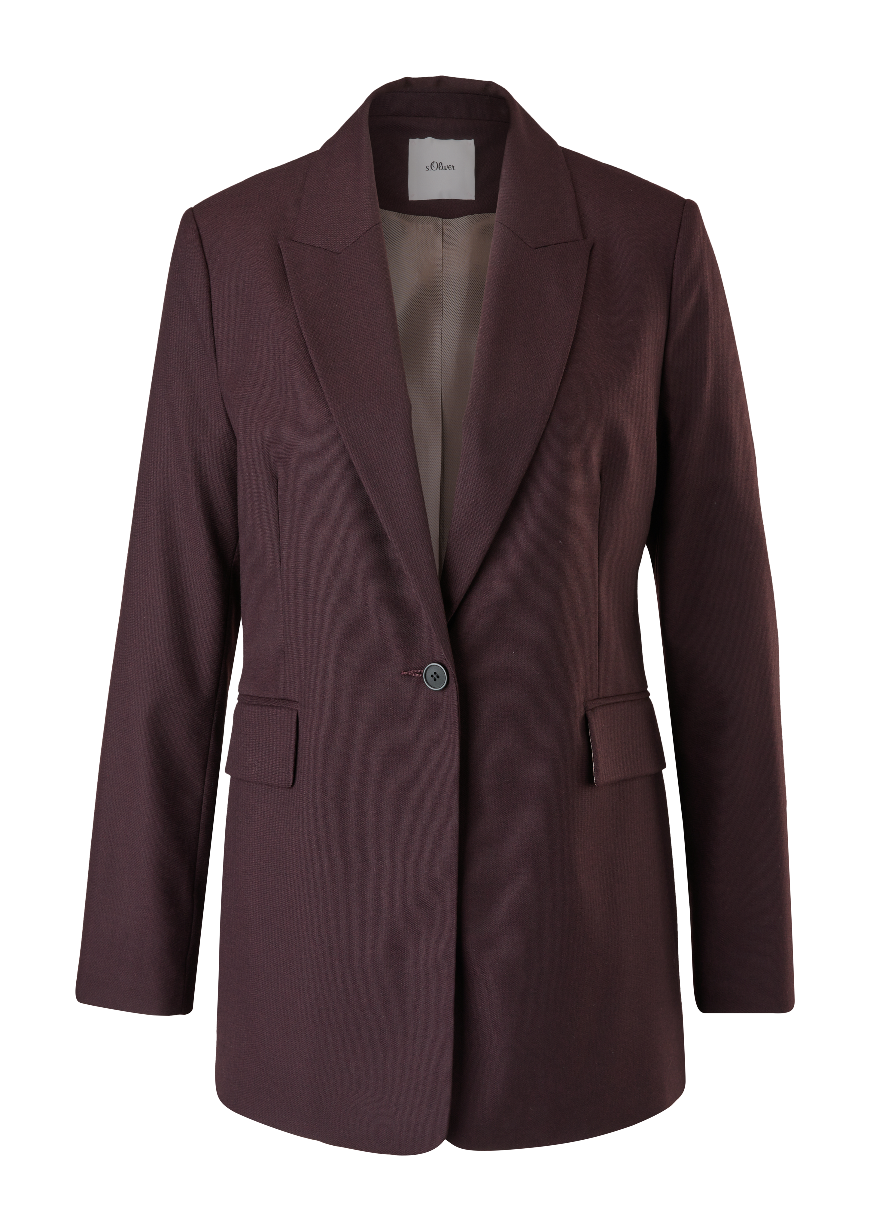 s.Oliver - Taillierter Blazer aus Viskosemix, Damen, rot