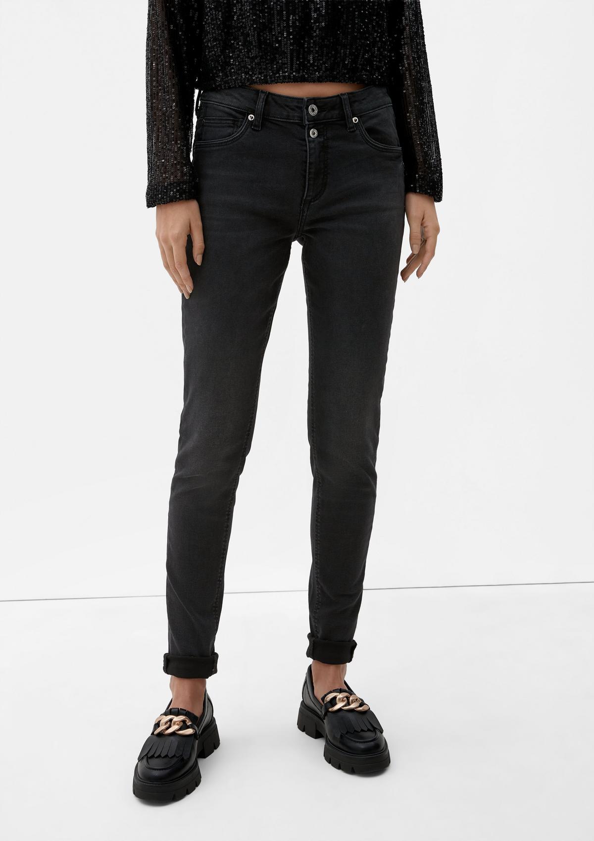s.Oliver Jean Sadie / coupe Skinny Fit / taille mi-haute / Skinny Leg / double bouton