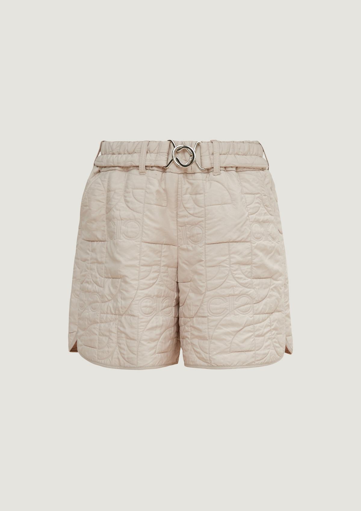 comma Regular fit: padded shorts with logo stitching