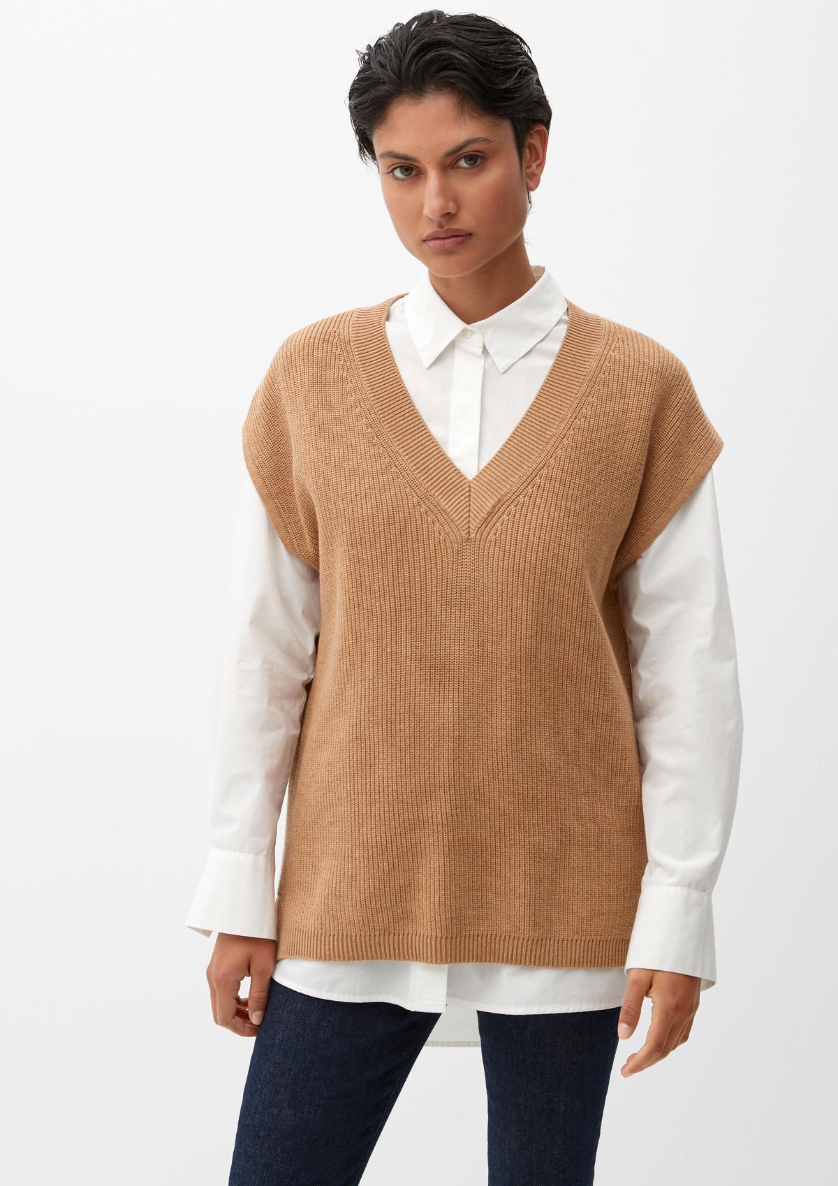 s.Oliver Pull sans manches ample en maille
