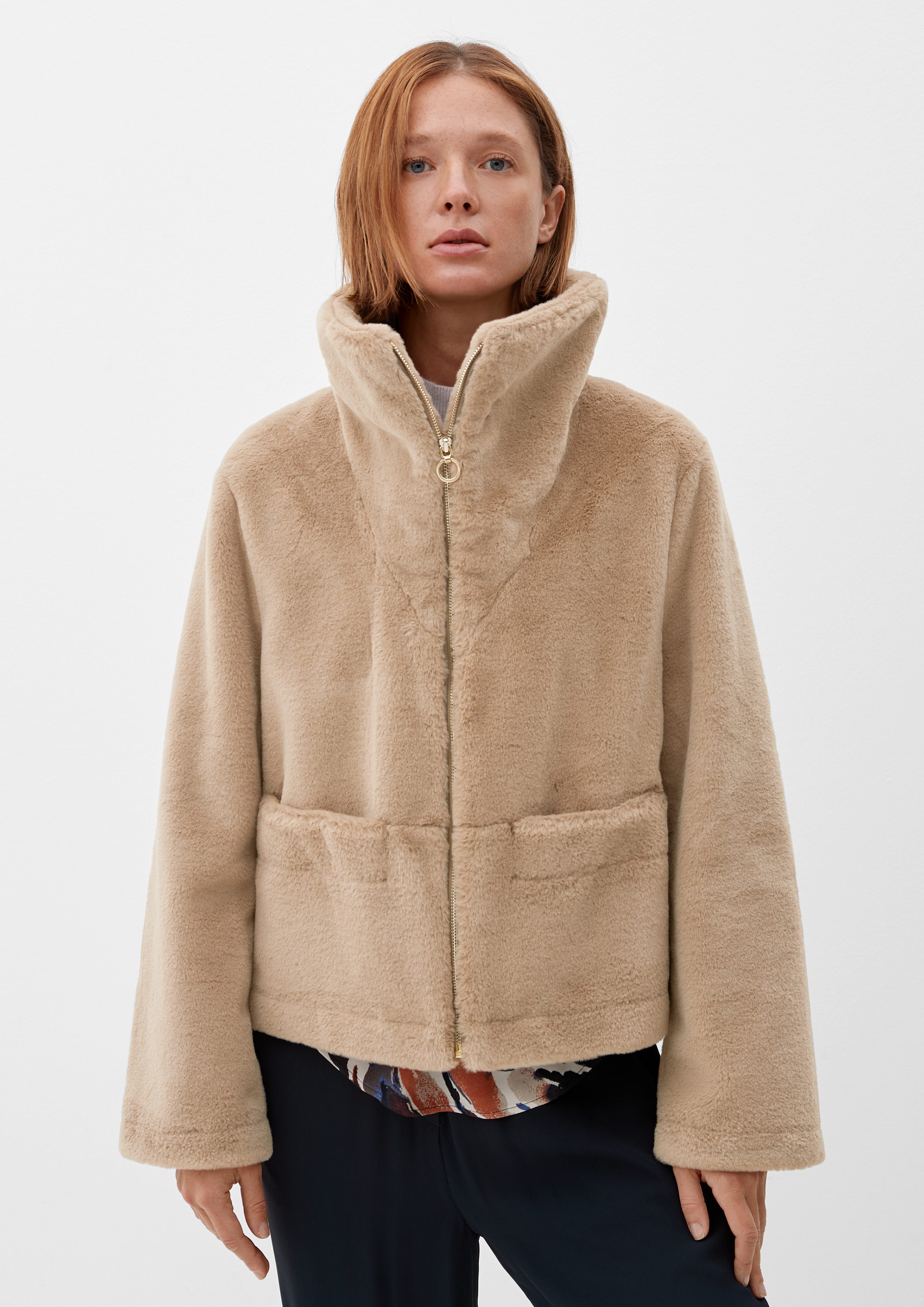 Vince Plush Faux Fur Jacket