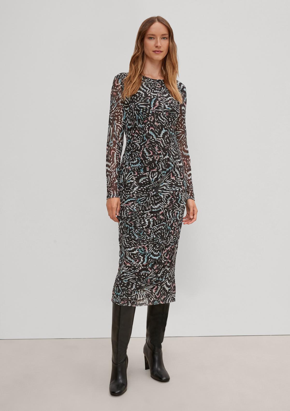 comma Mesh dress with an all-over print